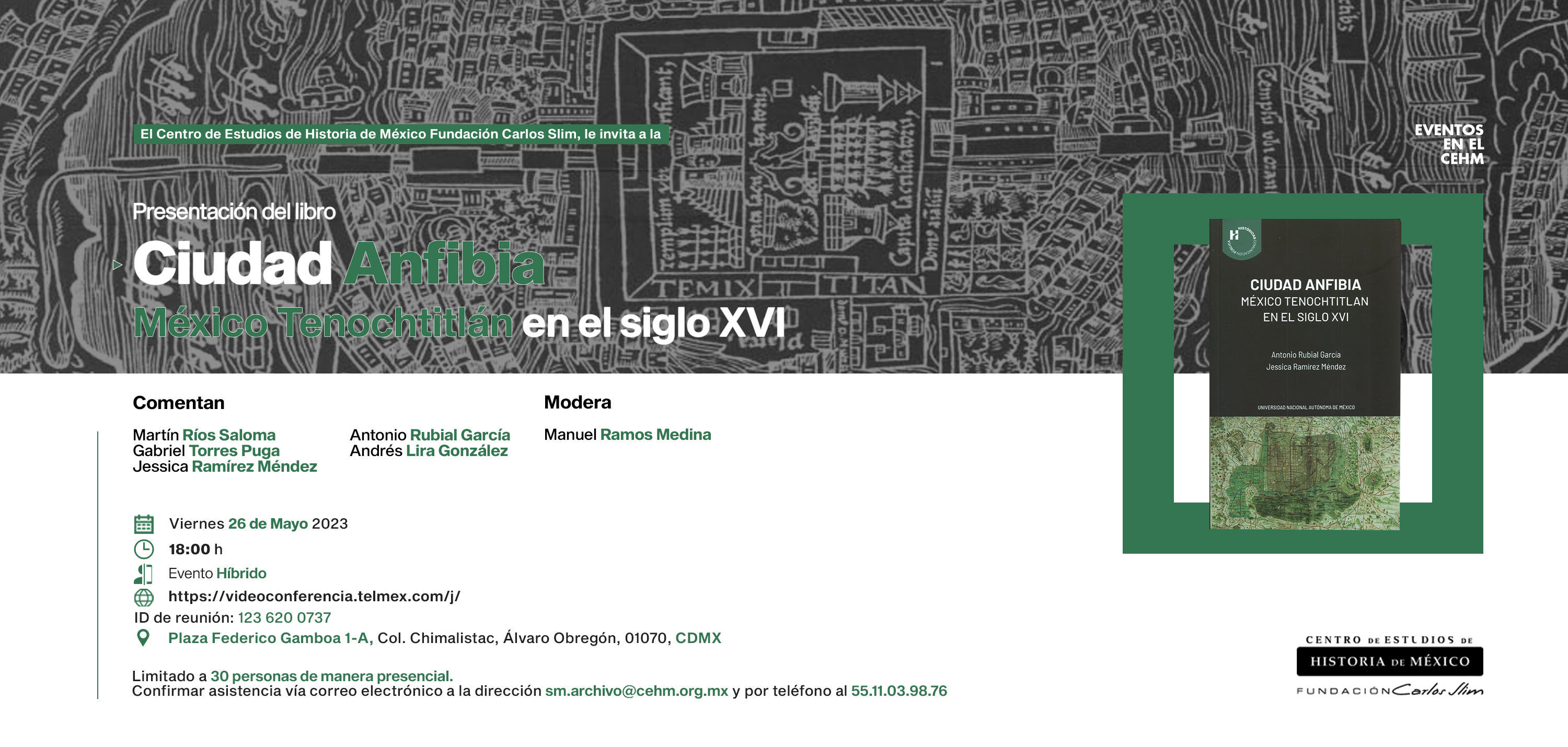 Presentacion Libro Ciudad Anfibia Tenochtitlan Banner